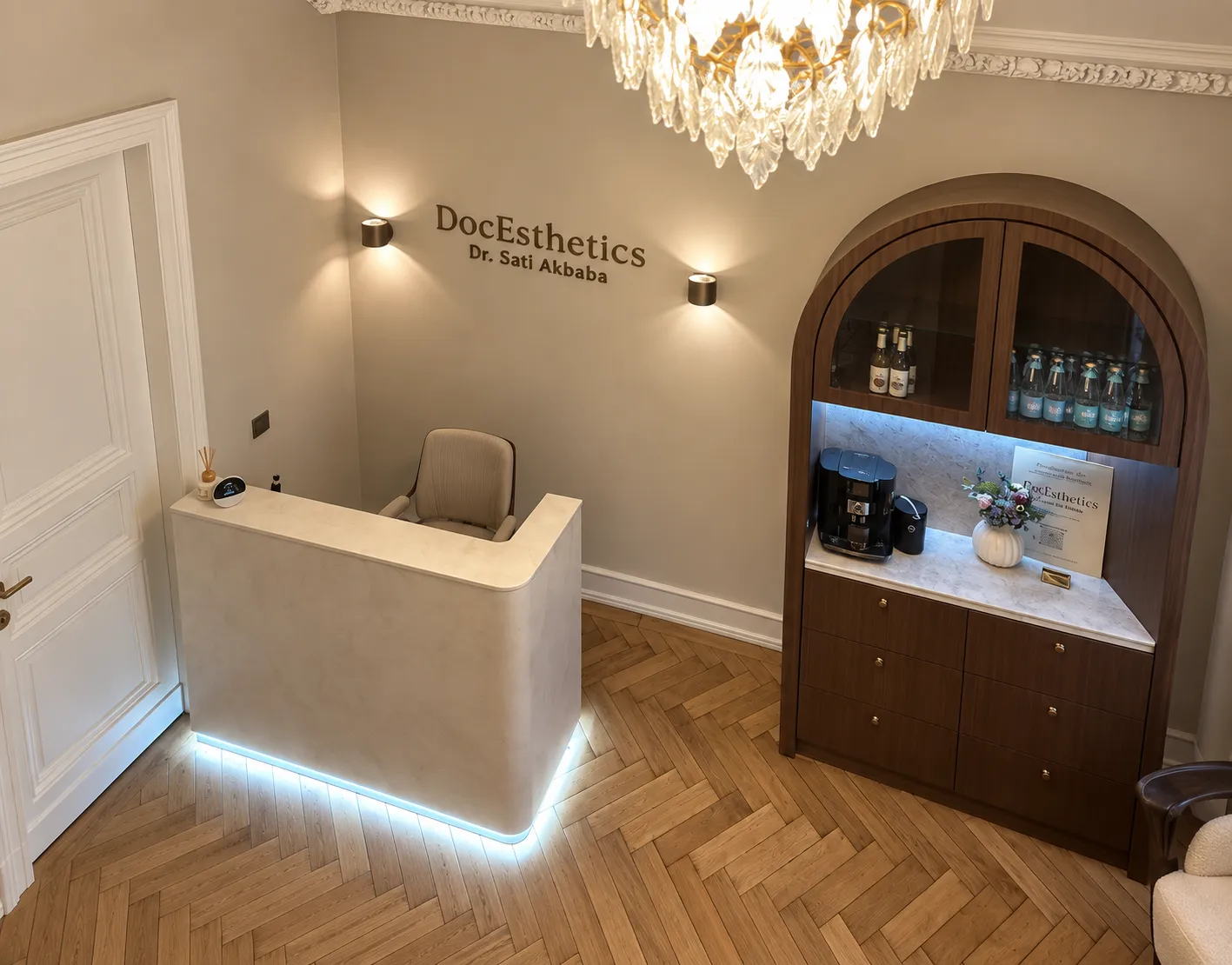 Empfang der Privatpraxis DocEsthetics in Köln